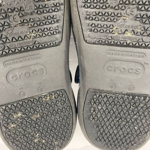 Crocs Bistro Work Clog Slip Resistant, Men's size M6 W8 Black/Lightning Bolts. - Picture 10 of 10